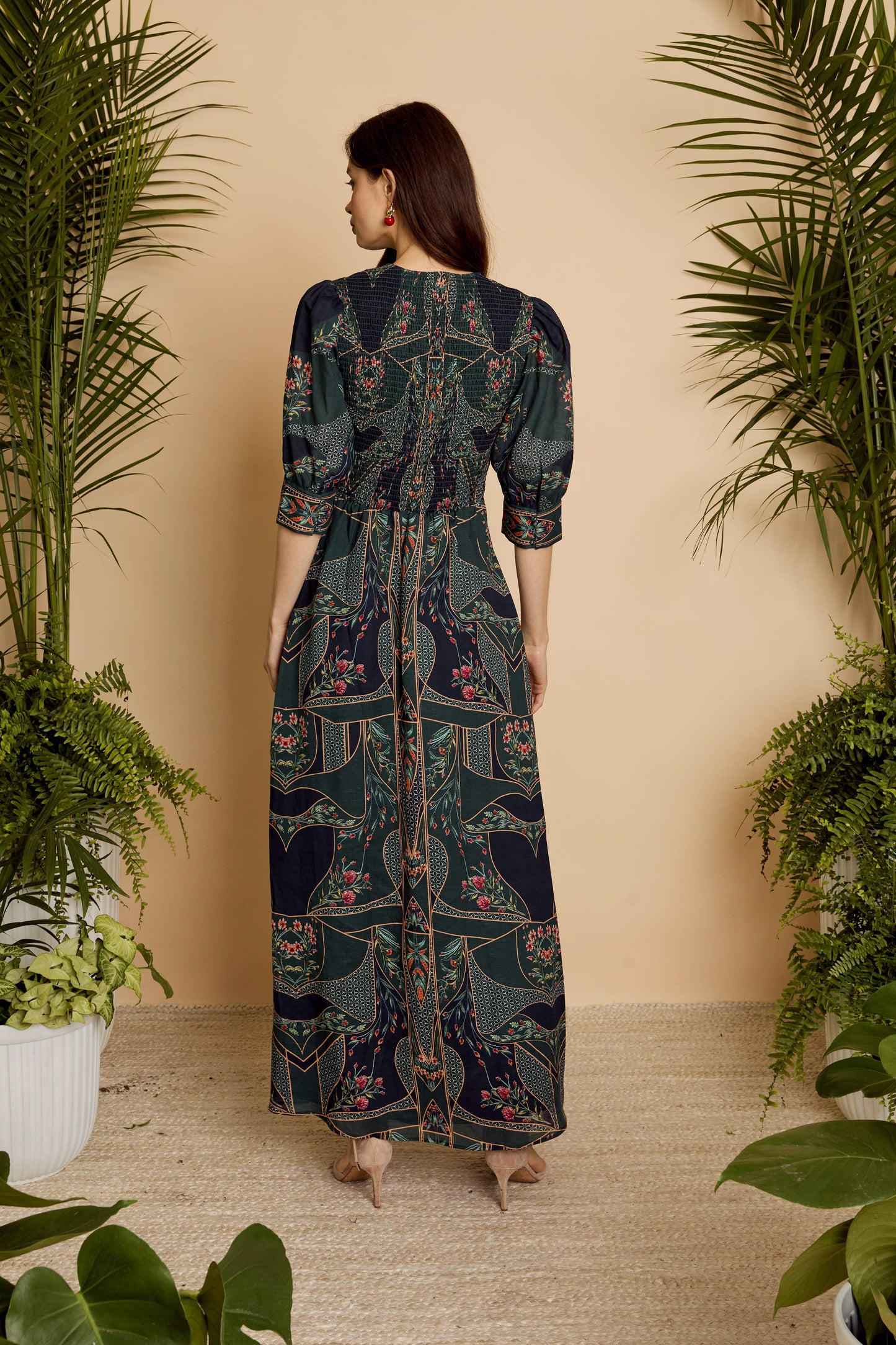Aneta Dress in Patchwork Flower