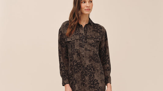 B60031-L90-302 - FLAP POCKET SHIRT DRESS