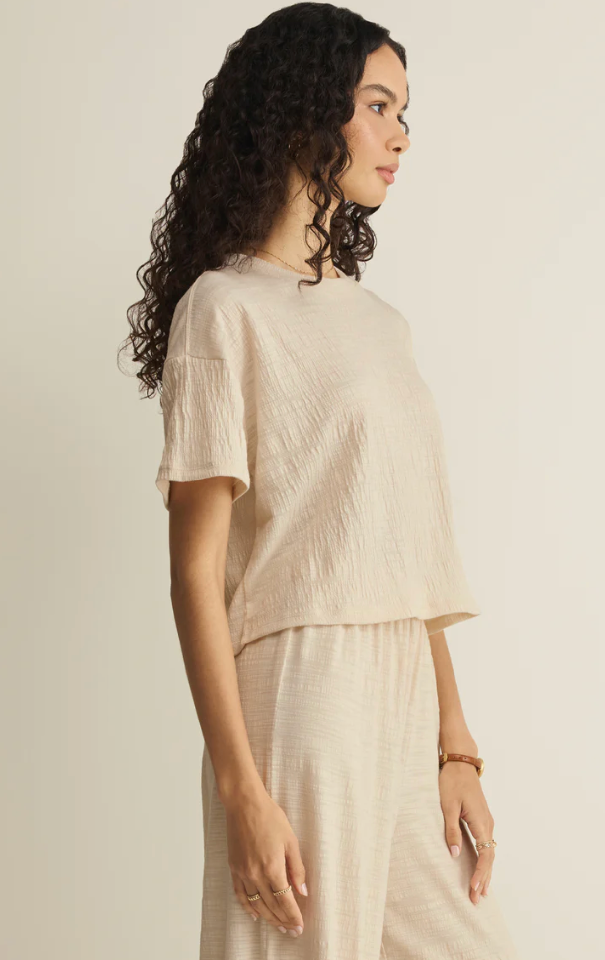 SWAY TEXTURED CROPPED TEE