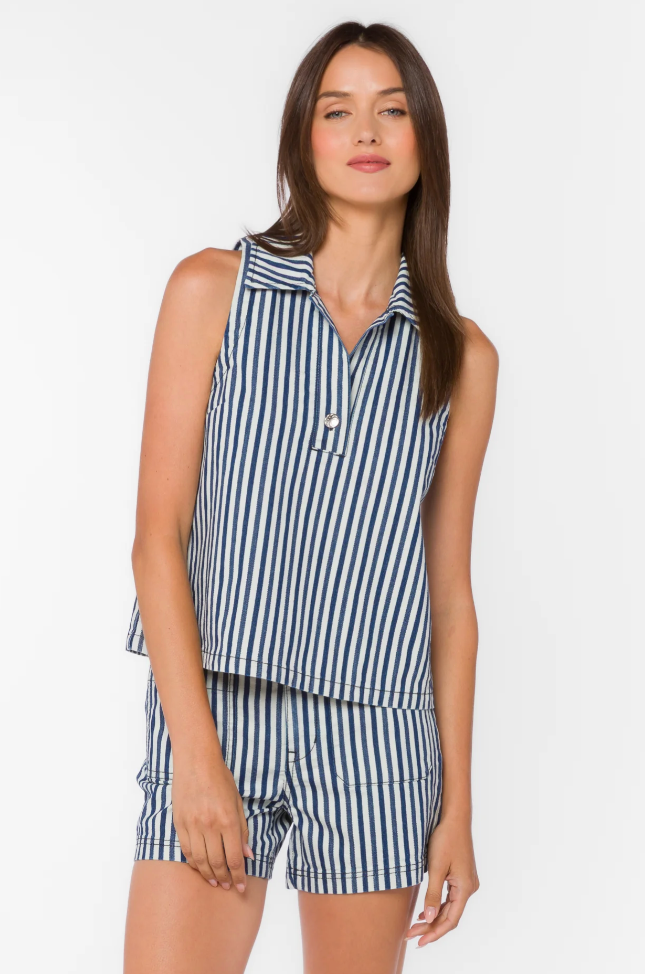 ZELMA INDIGO STRIPE SHORTS