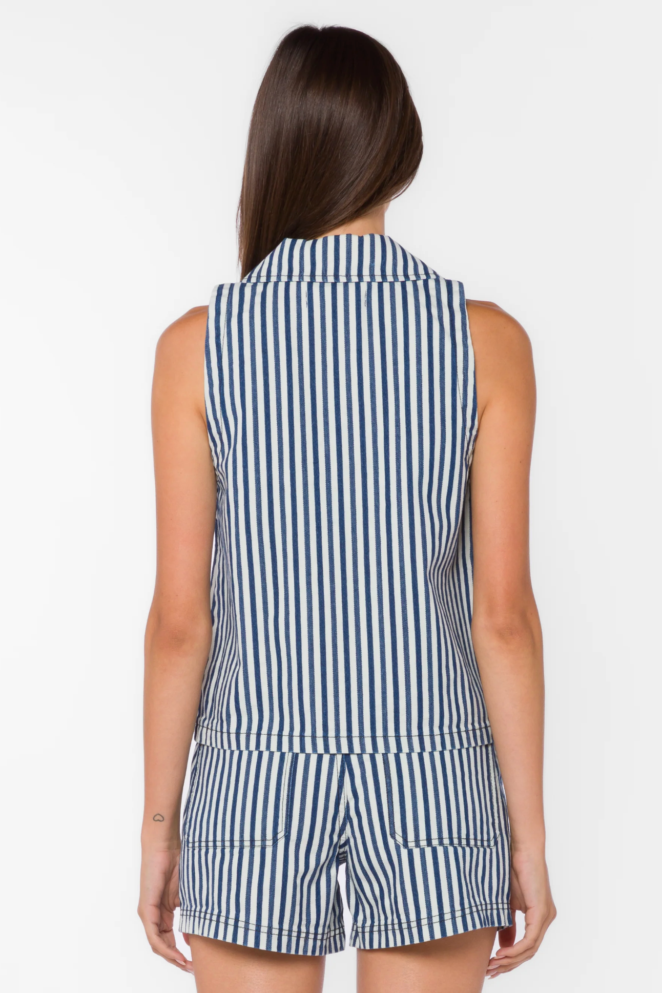 KENSEY INDIGO STRIPED TOP