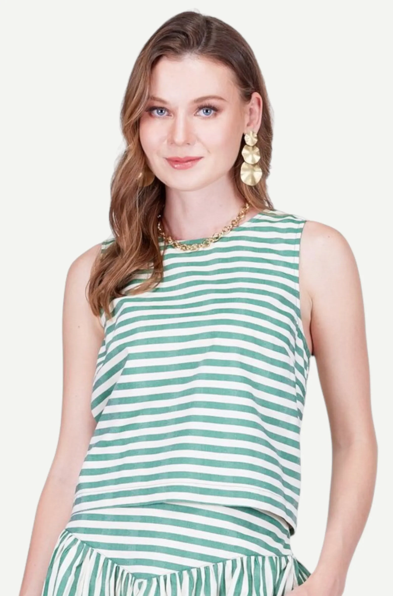 BACK ZIP SLEEVELESS TOP