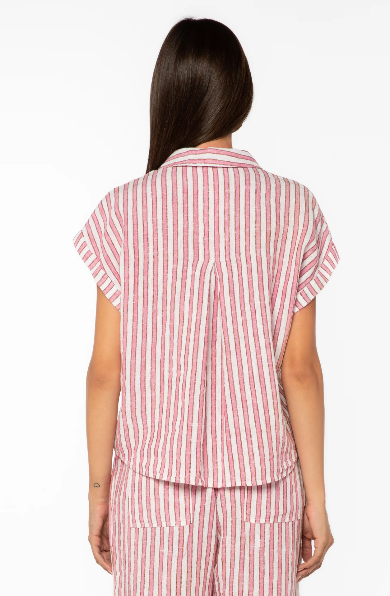 KIRSTY PINK STRIPE SHIRT