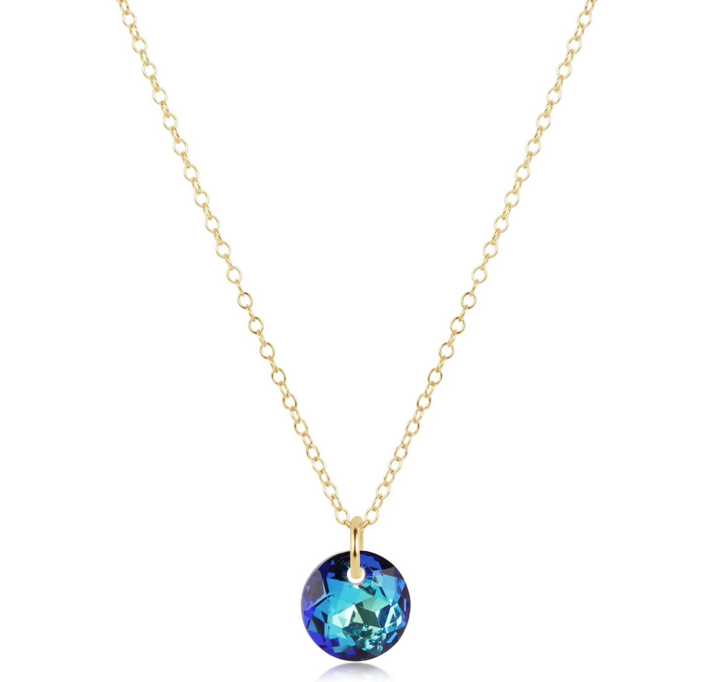 16" NECKLACE GOLD - REFLECTION SMALL CHARM