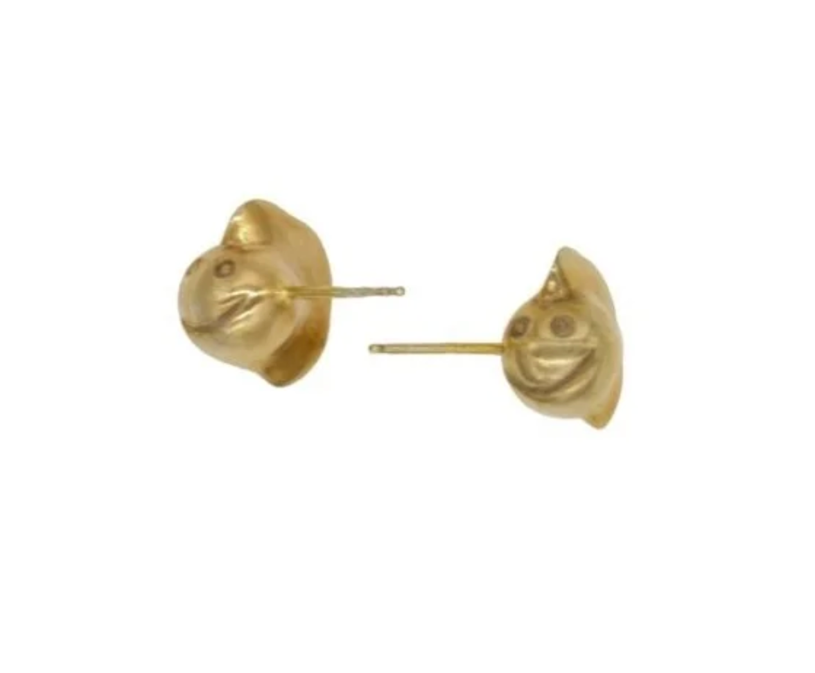 POPPY FACE STUD EARRINGS