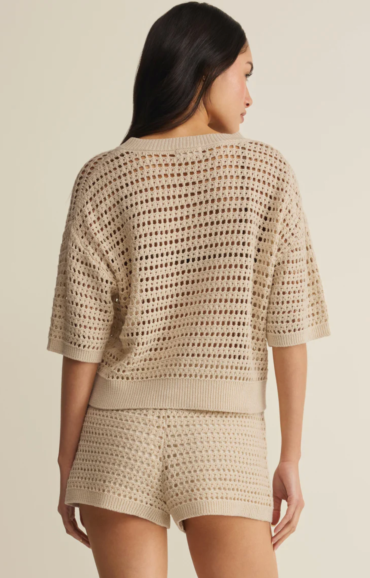 KYLO HENLEY CROCHET SWEATER