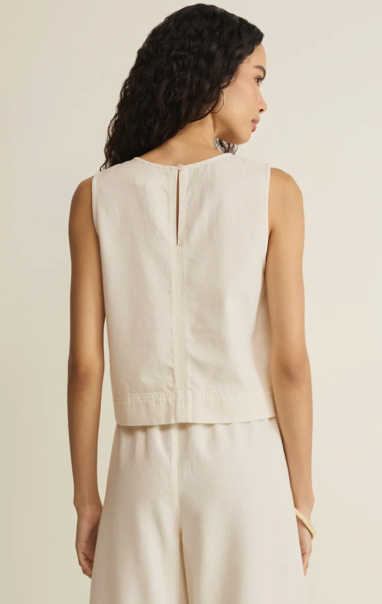 SUN SEEKER TWILL CROPPED TANK