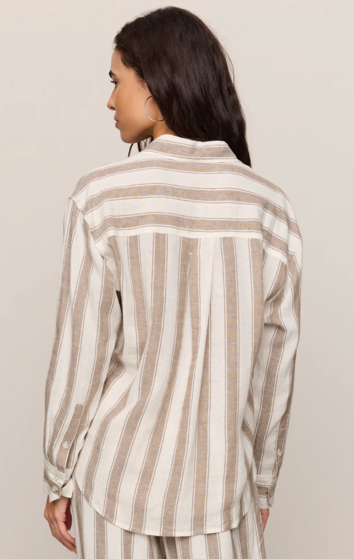 PERFECT STRIPED LINEN BUTTON UP