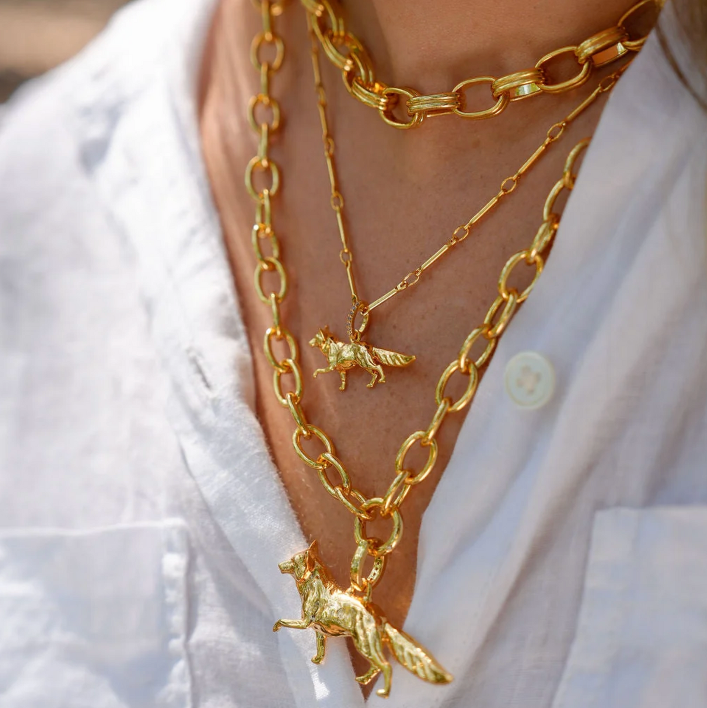 FOX STATEMENT NECKLACE