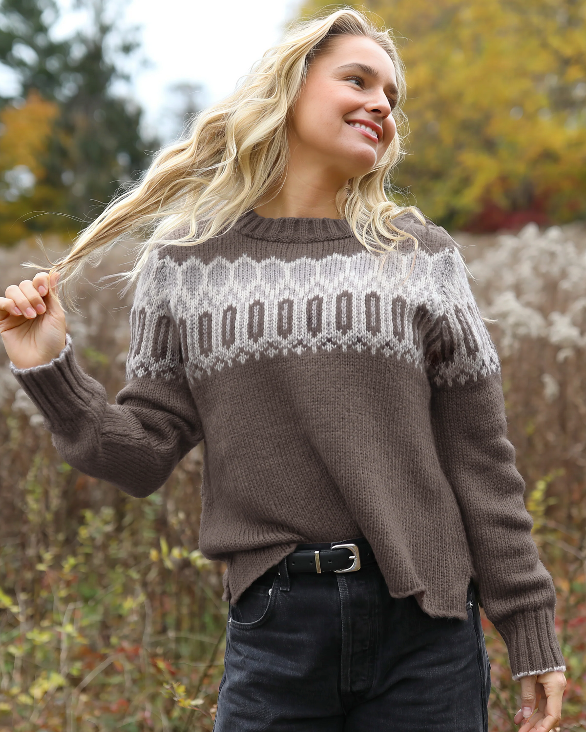 NICOLA FAIR ISLE CREW CHUNKY