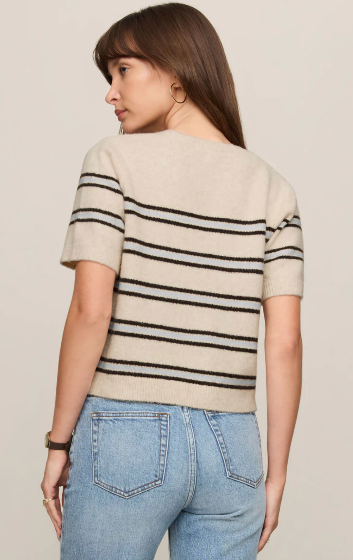GATEWOOD STRIPE SWEATER TEE