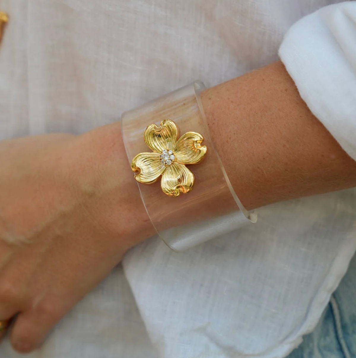 DOGWOOD ACRYLIC CUFF BRACELET