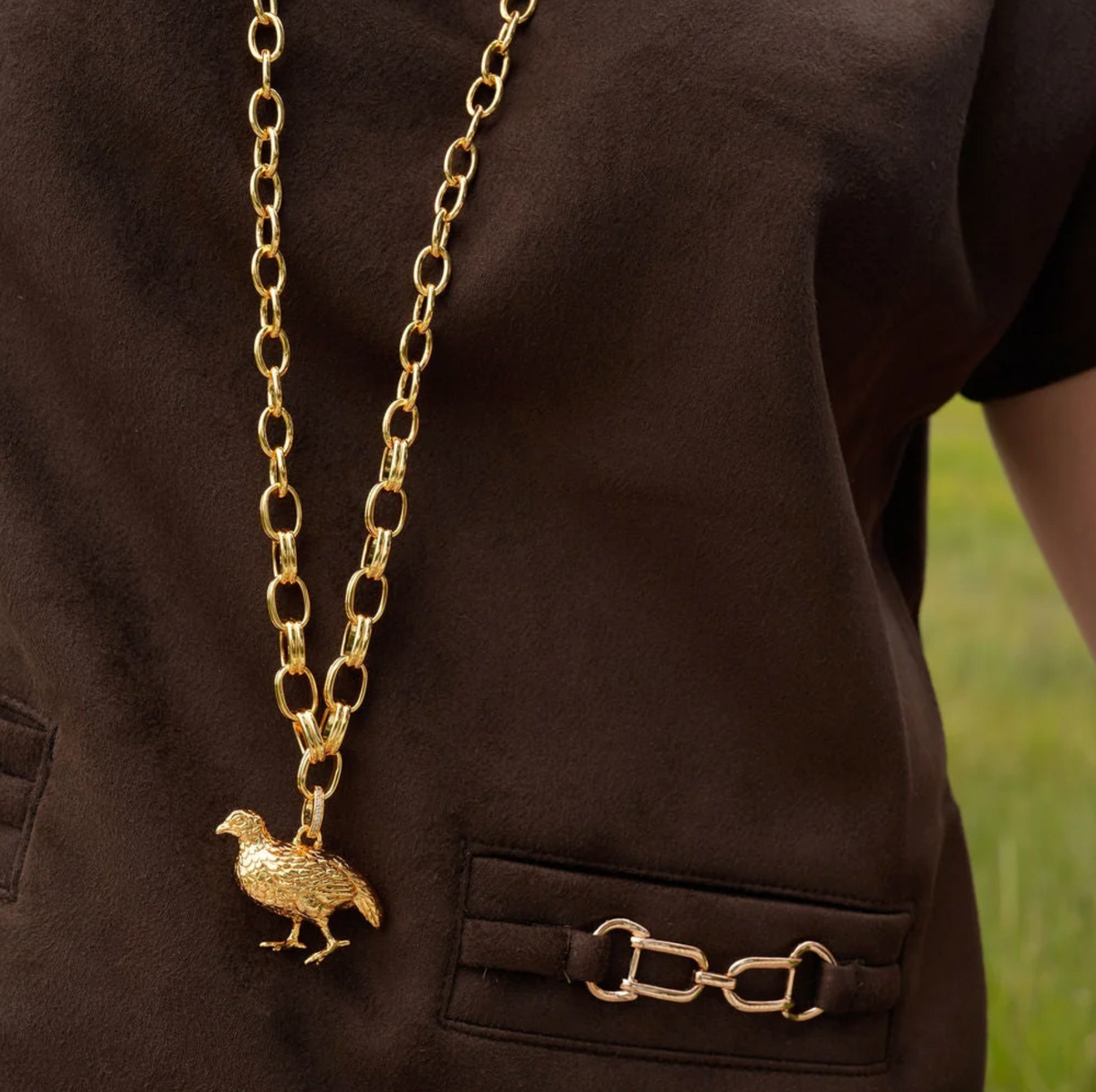 QUAIL STATEMENT NECKLACE