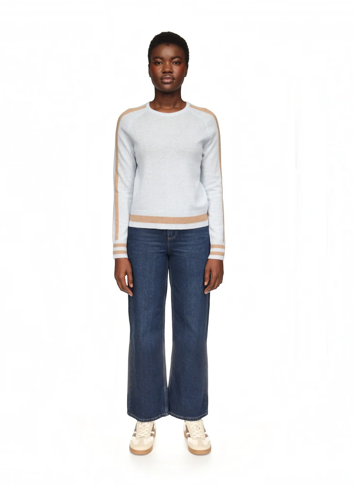 CATHY SLEEVE STRIPE CREW