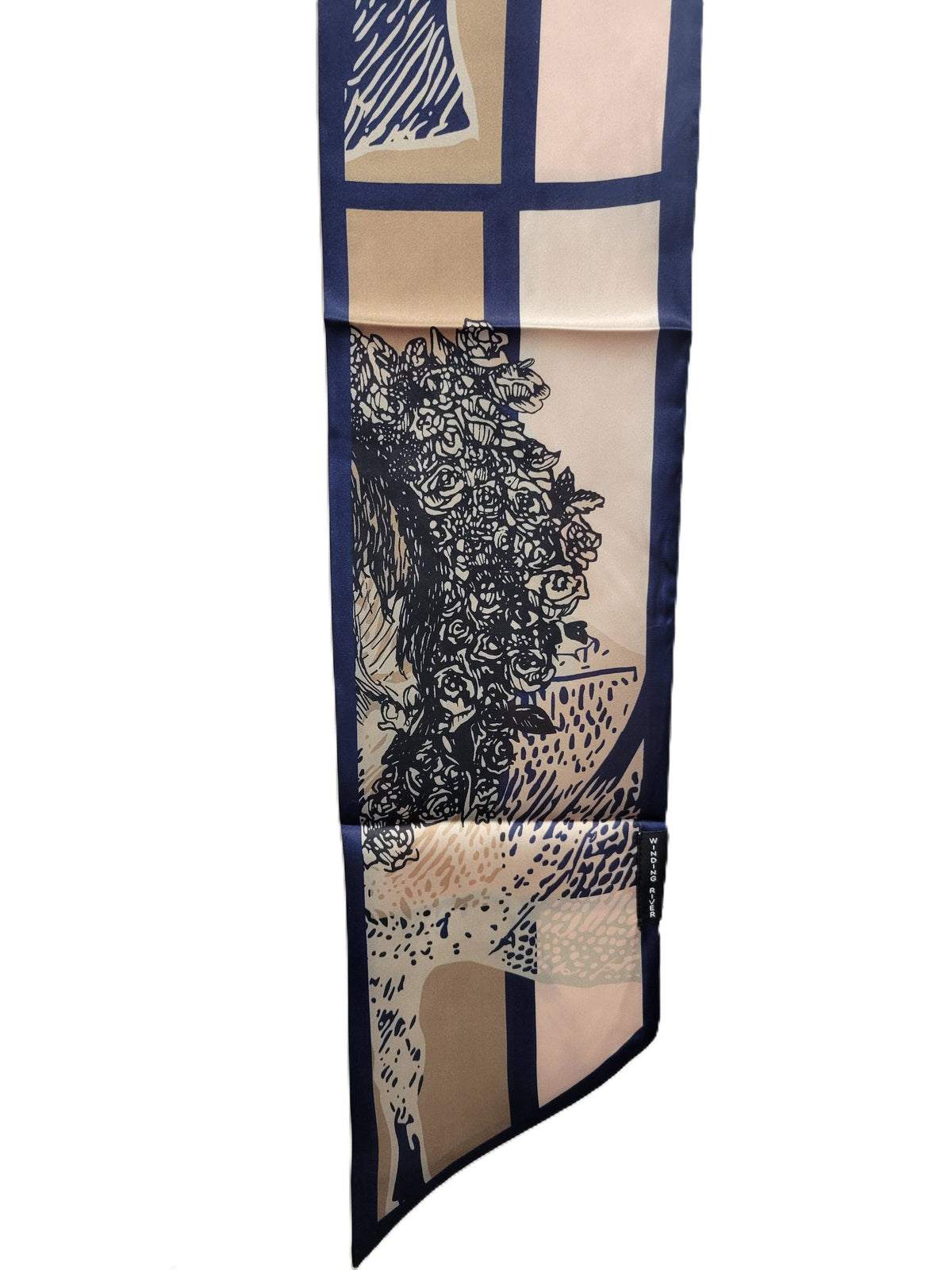 Orange Horse Race Loop Scarf