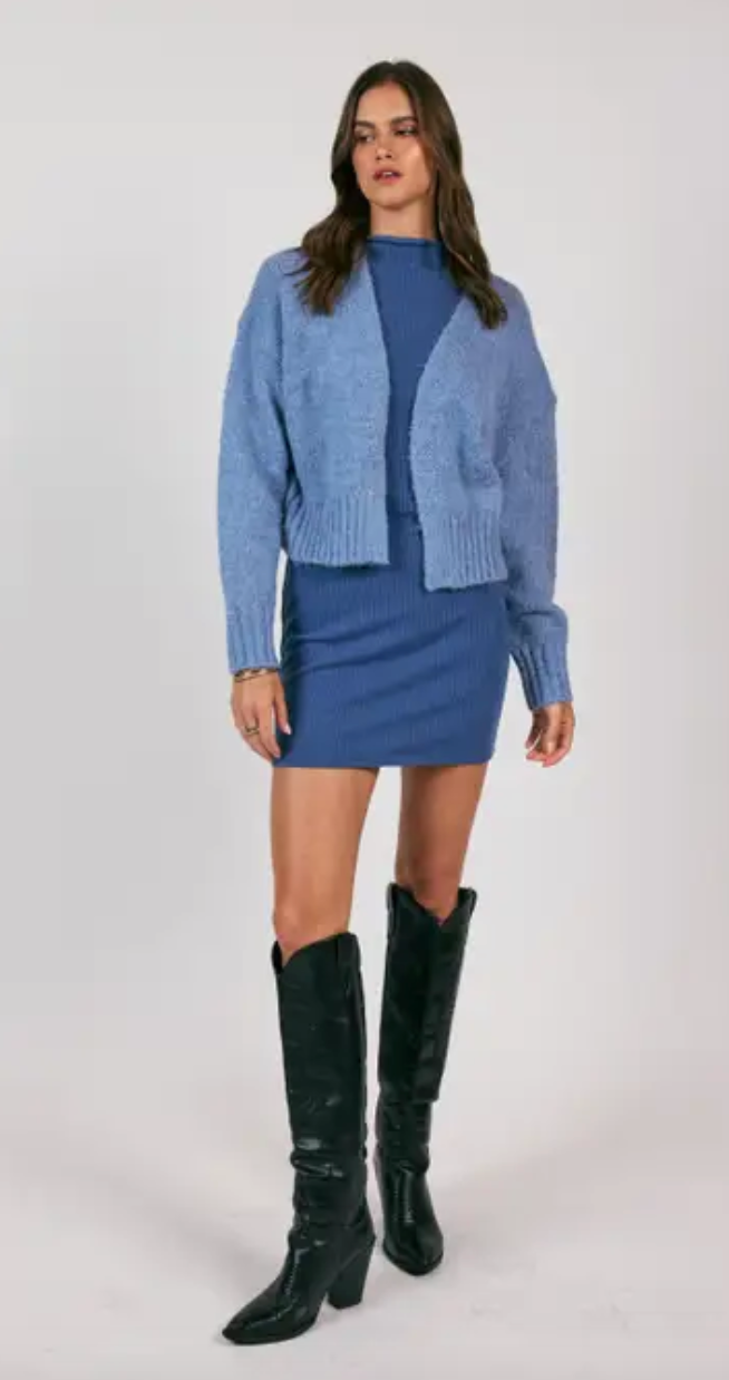 RHIA CROPPED OPEN CARDIGAN