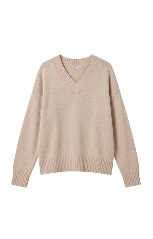 CLOUD SPUN V-NECK SWEATER