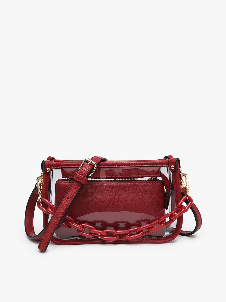 JESSICA STADIUM CLEAR CROSSBODY BAG