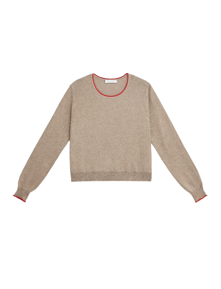 WILLOW CREW SHRUNKEN CASHMERE SWEATER