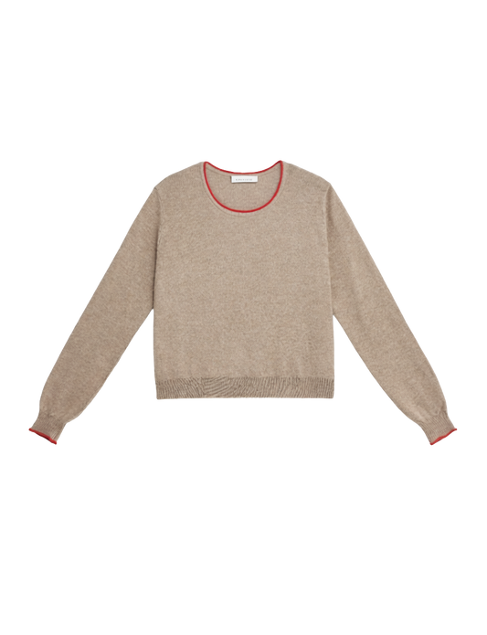 WILLOW CREW SHRUNKEN CASHMERE SWEATER