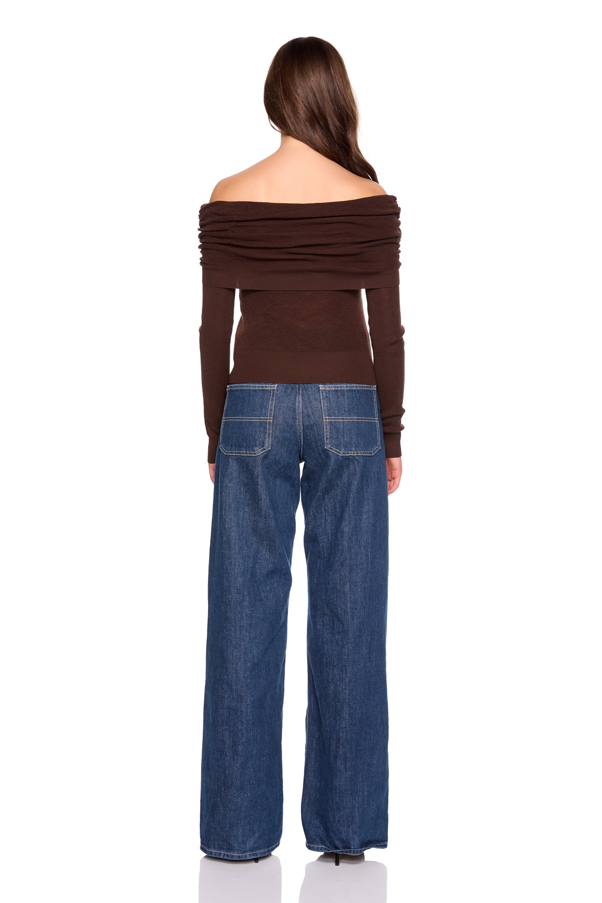 light merino off shoulder sweater 3"