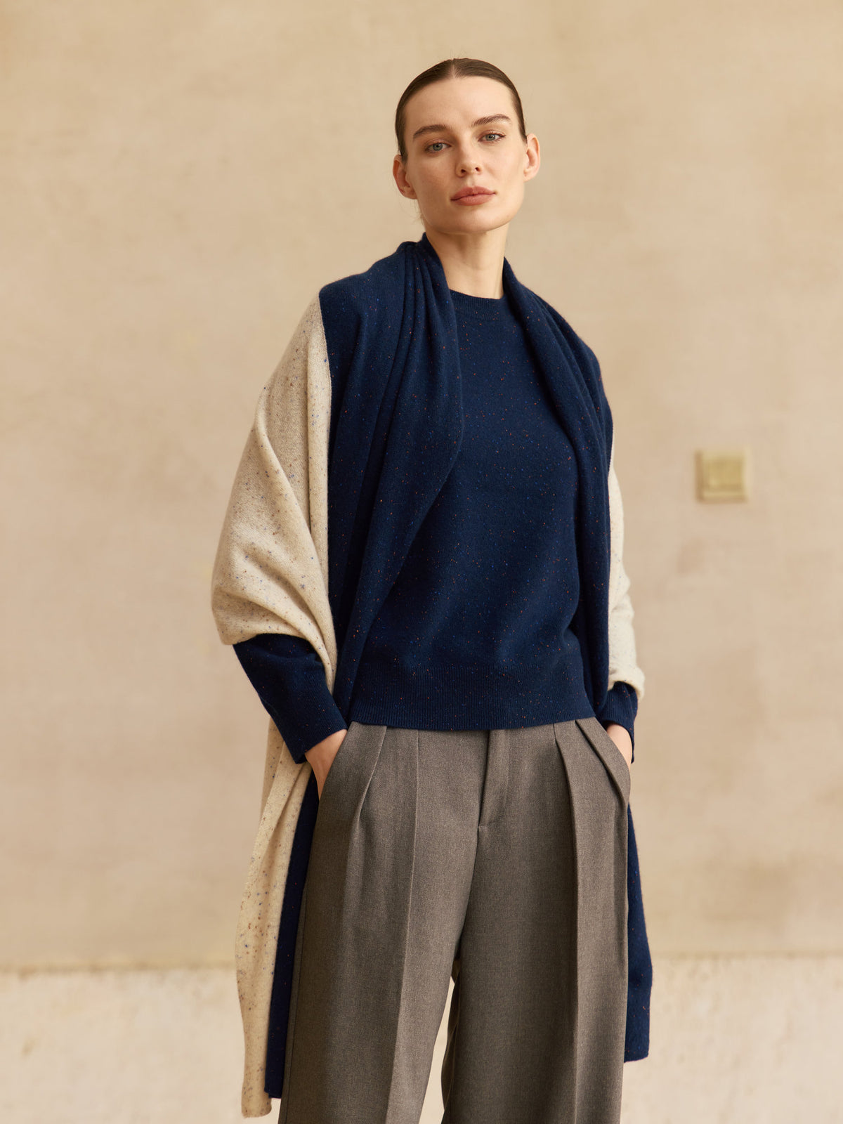 Cashmere Travel Wrap - Rugby Stripe