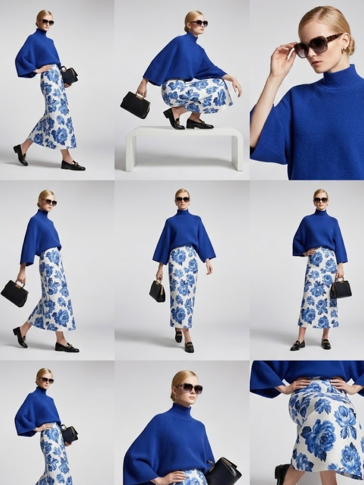 ELECTRIC BLUE KNIT SWEATER
