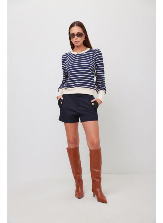 Contrast Bishop Sleeve Top