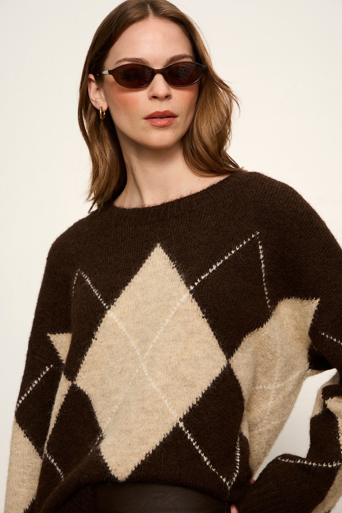 ARGYLE CREW SWEATER