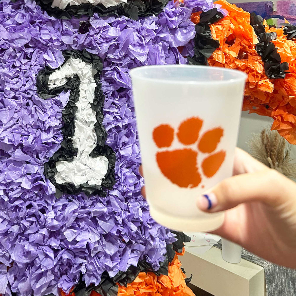 Shatterproof Cup 8 Pack {Clemson University Logos}