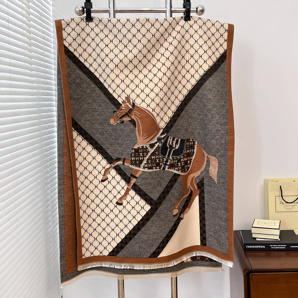 Equestrian Brown Giddy Up Reversible Wrap