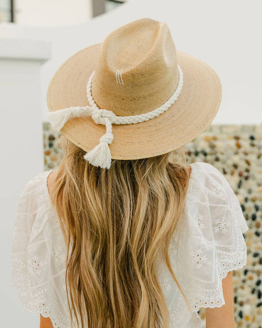 Natural Palm - White Braid