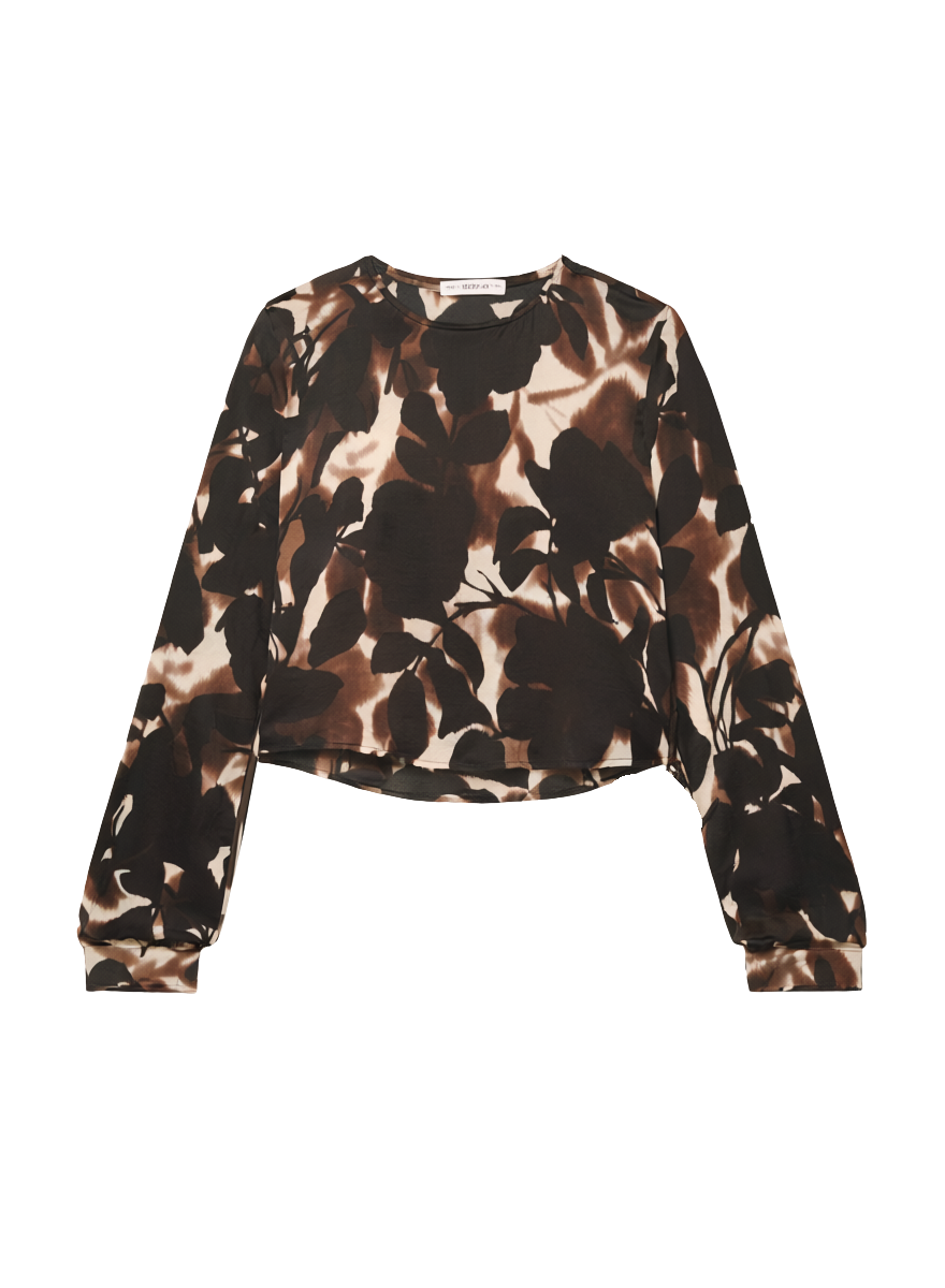 LONG SLEEVE BUTTON BACK TOP