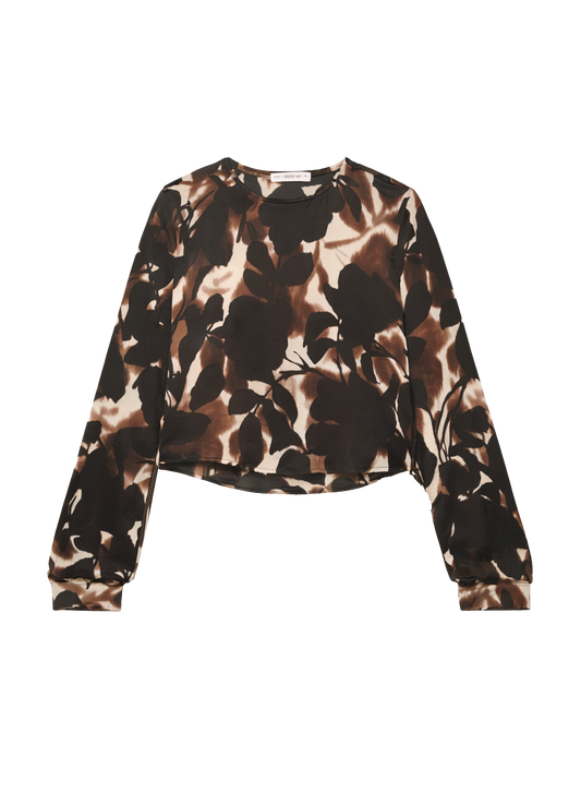LONG SLEEVE BUTTON BACK TOP