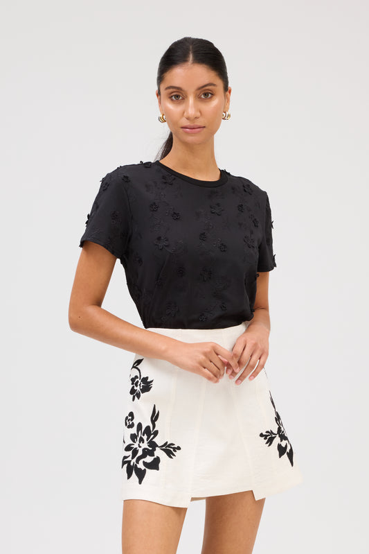 EMBROIDERED CAROLINE SKIRT