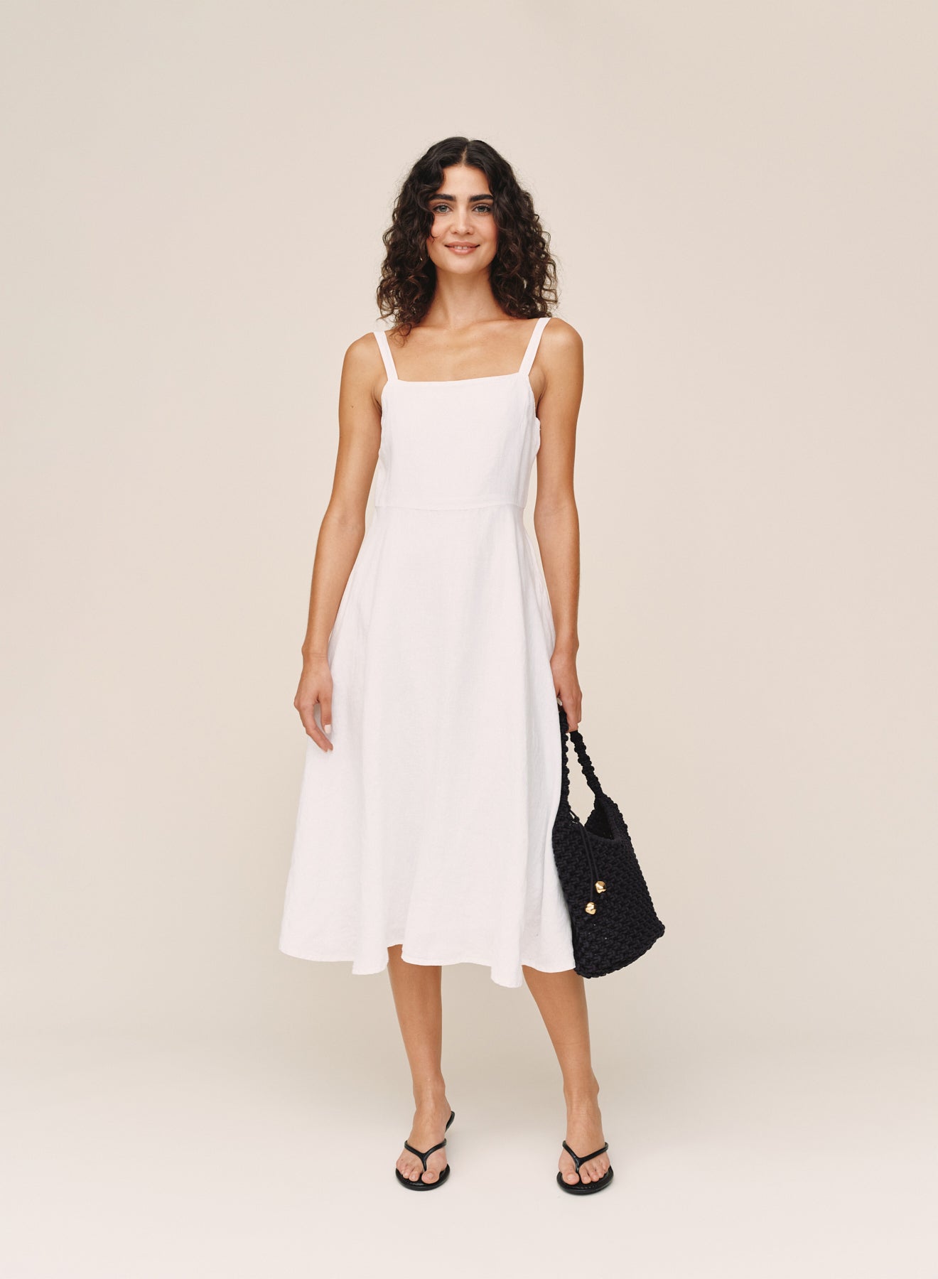 B6748-331-302 - APRON MIDI DRESS
