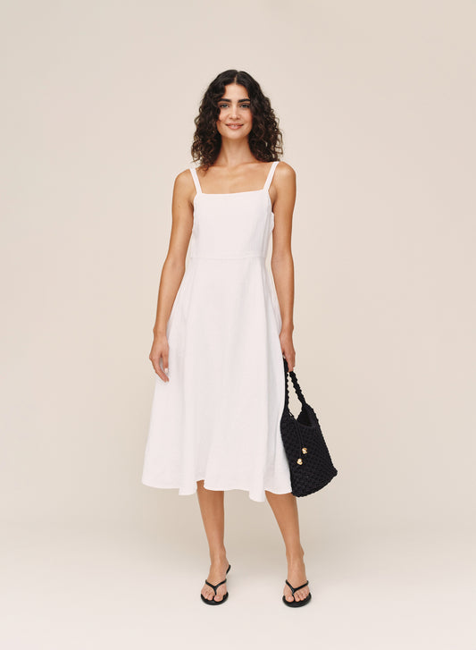 B6748-331-302 - APRON MIDI DRESS