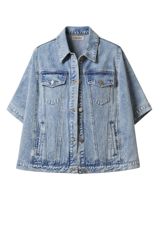 DENIM CAPE JACKET