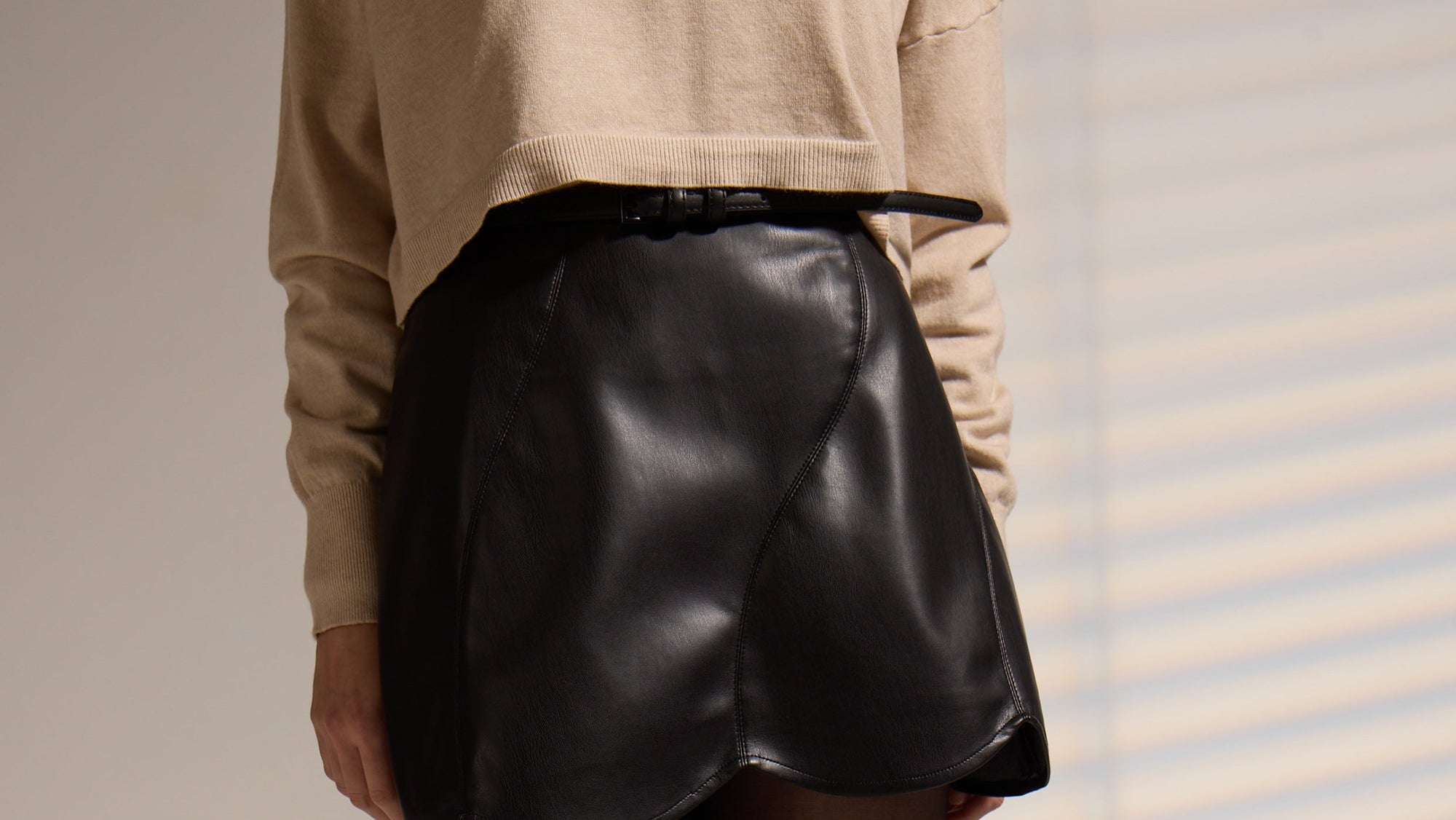 AEROSMITH VEGAN LEATHER SKIRT