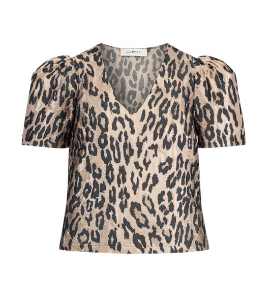V NECK PUFF SLEEVE TOP