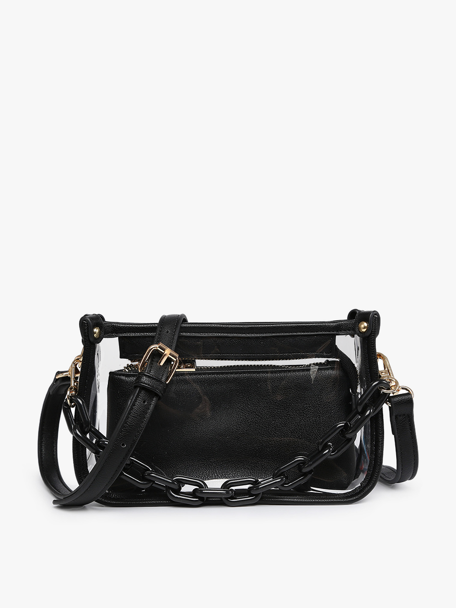 JESSICA STADIUM CLEAR CROSSBODY BAG