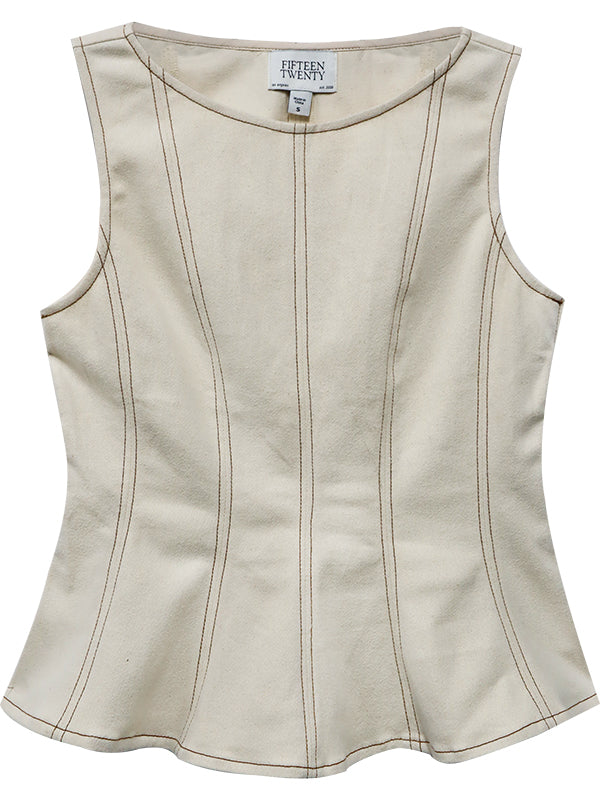 Zoyla Contrast Stitch Top
