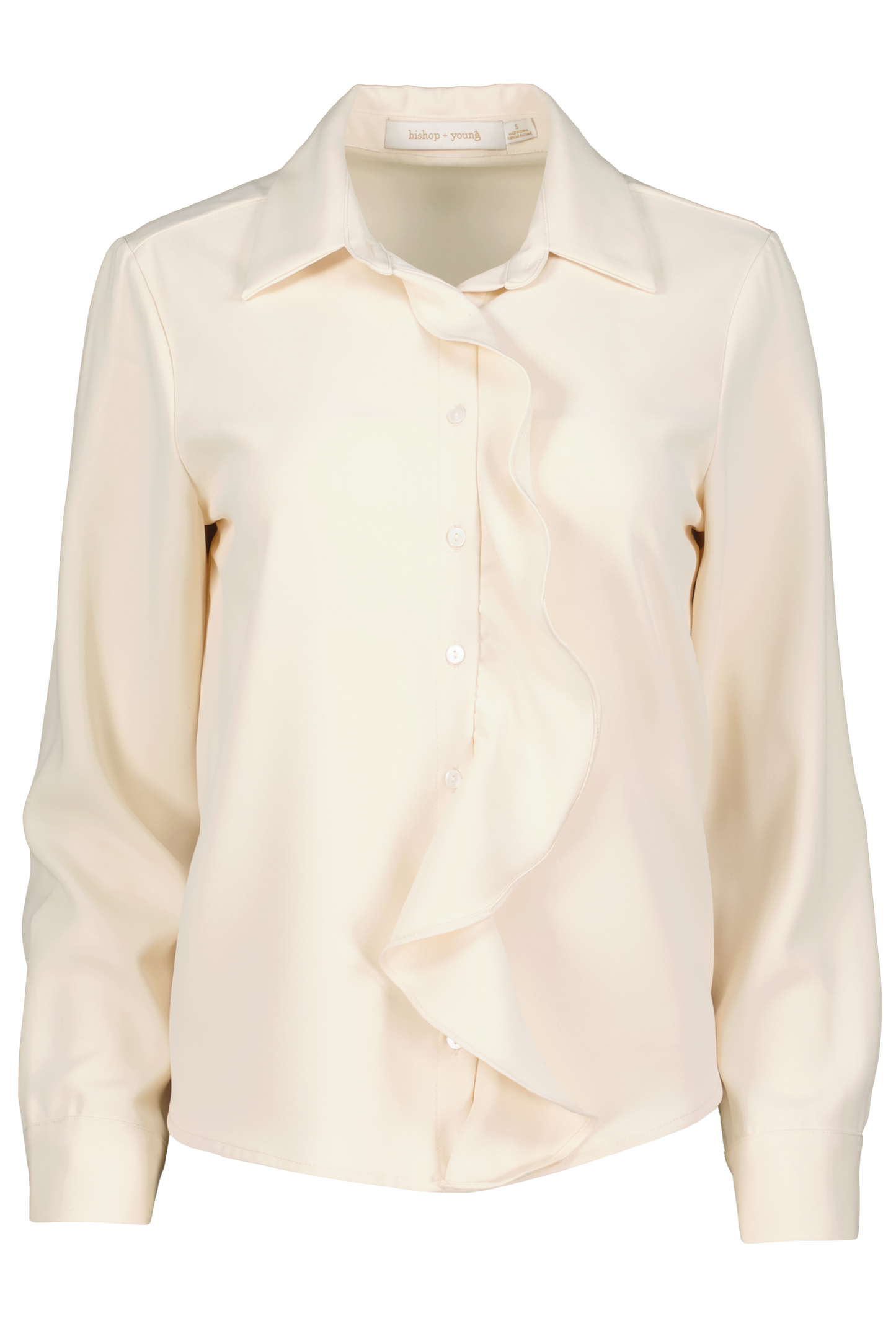 PROPER RUFFLE FRONT BLOUSE