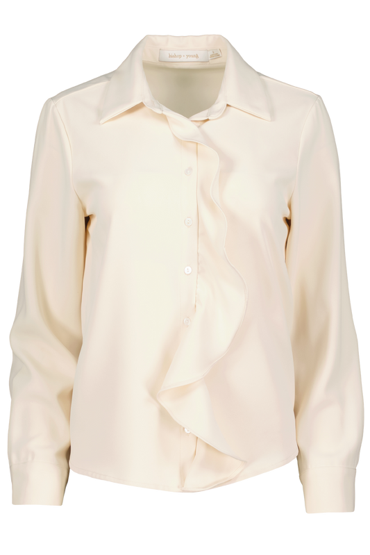 PROPER RUFFLE FRONT BLOUSE