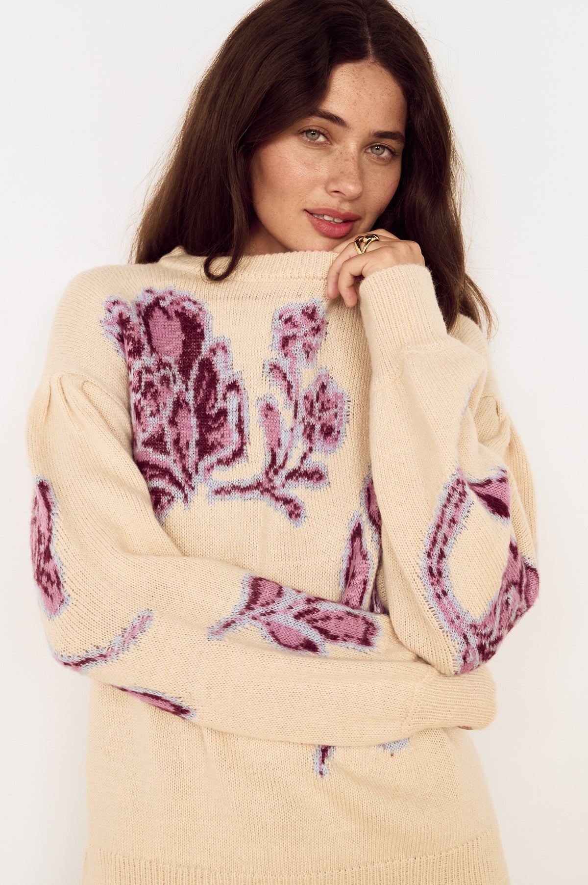 OPHELIA INTARZIA SWEATER