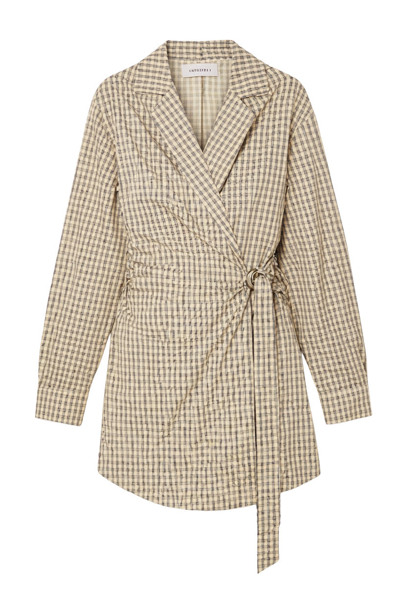 MILA WRAP MINI SHIRT DRESS