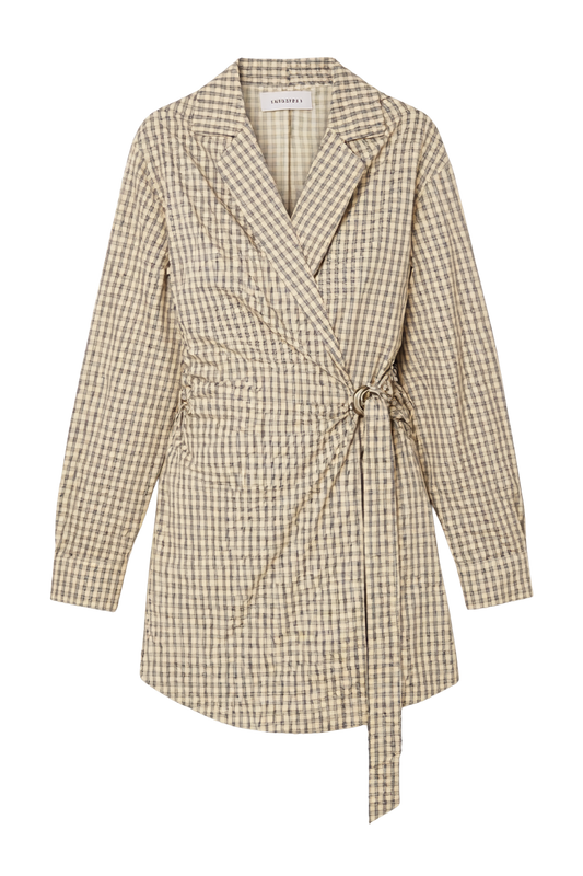 MILA WRAP MINI SHIRT DRESS
