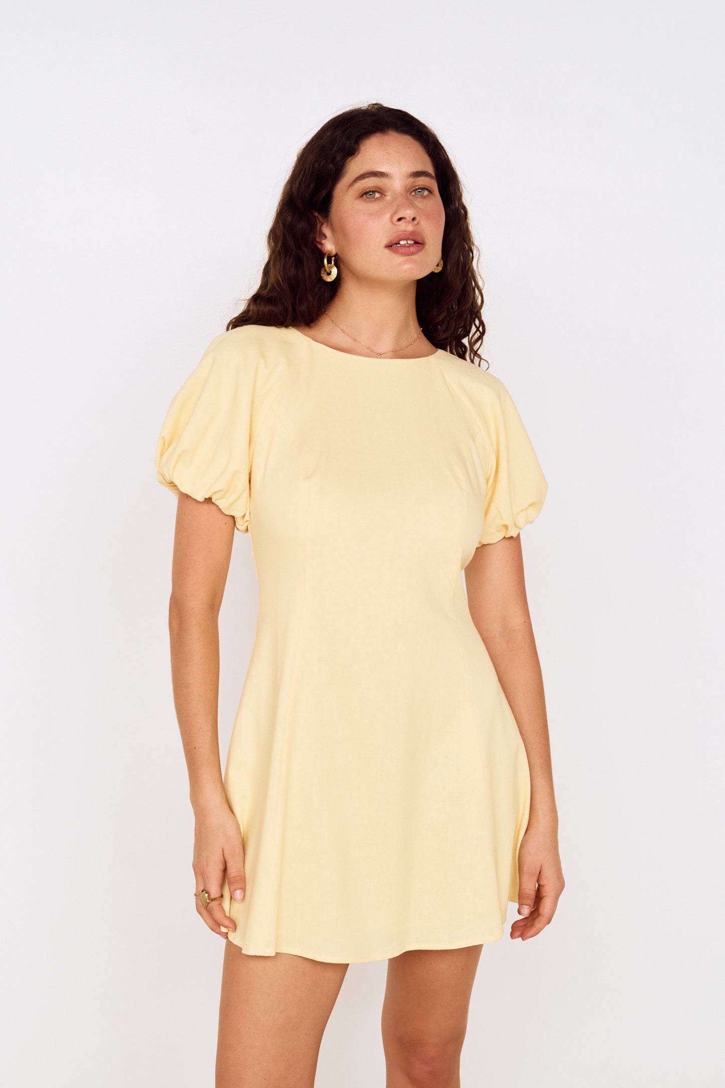 GRAZIA PUFF SLEEVE MINI DRESS