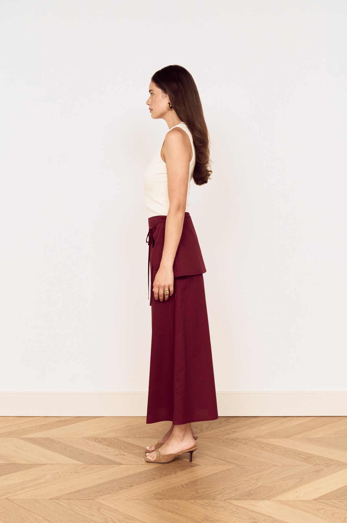 LOLA OVERLAY MIDI SKIRT