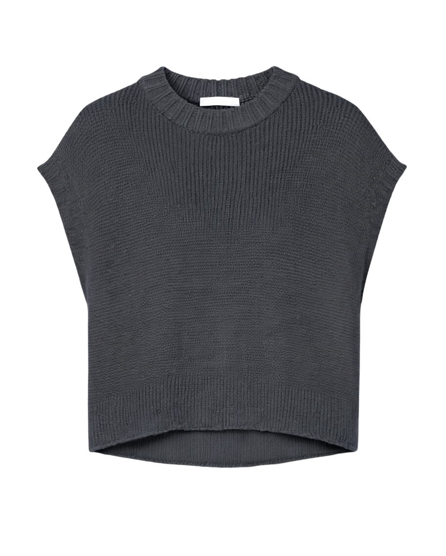 SHAKER SLEEVELESS CREW MERCER